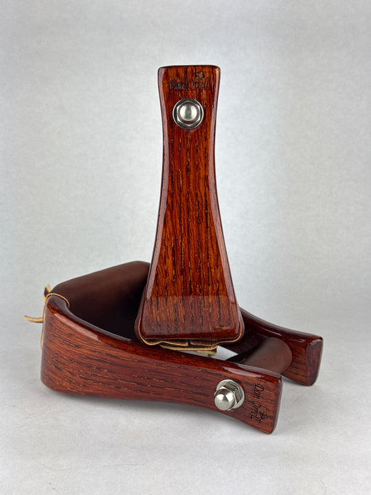 Angled Flat Bottom - 2.5" Mahogany Stain [Petite]