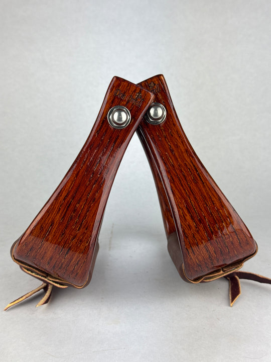 Angled Flat Bottom - 2.5" Mahogany Stain [Petite]