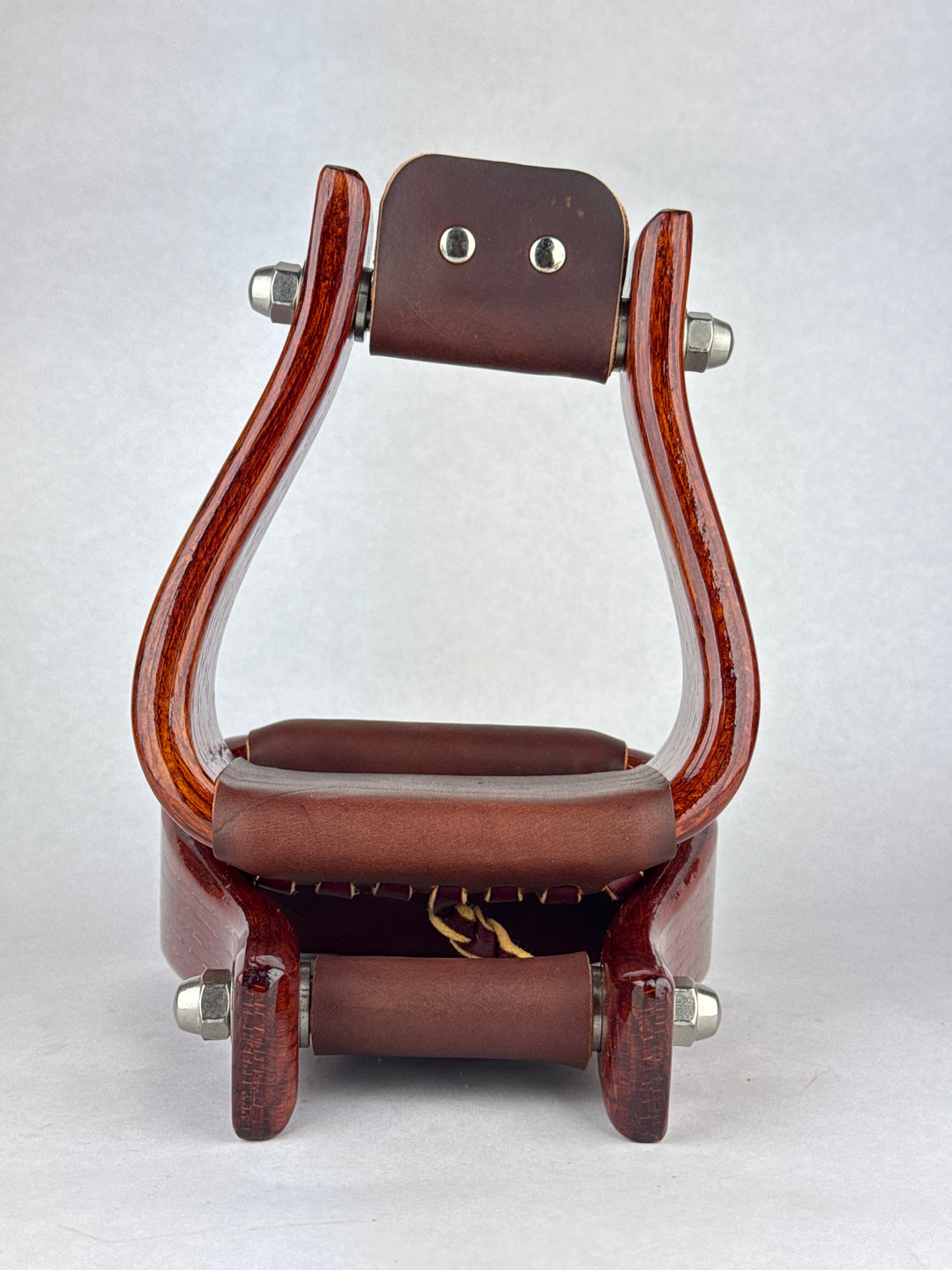 Angled Flat Bottom - 2.5" Mahogany Stain [Petite]