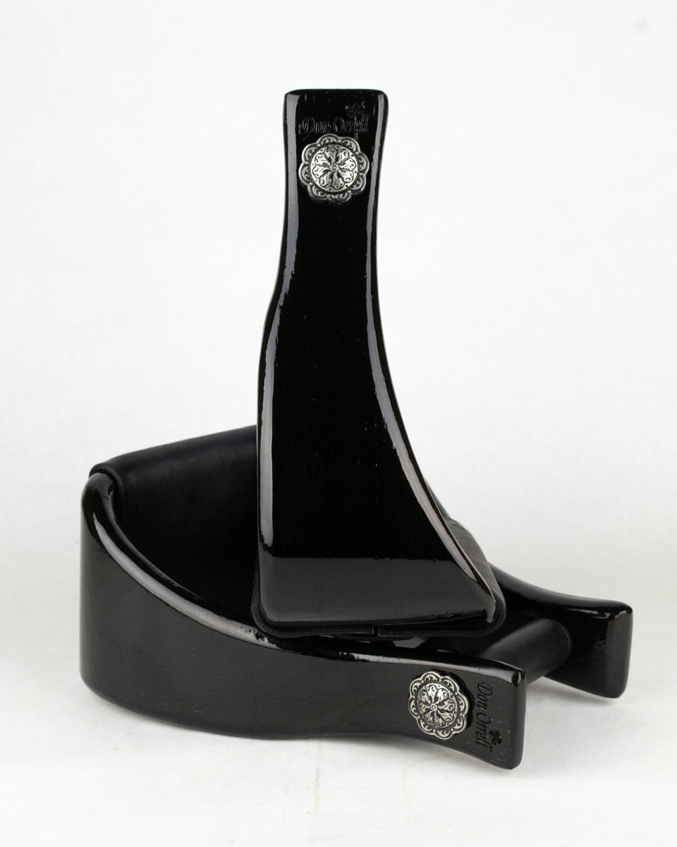 Angled Offset - 3.5" Gloss Black [Conchos]