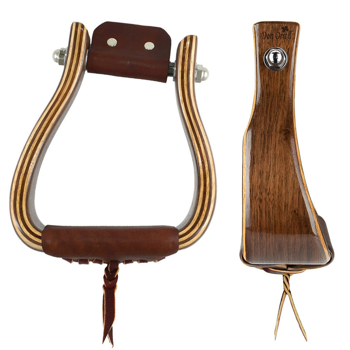 Custom Wood Stirrups for Western Saddles Made in the USA Don Orrell