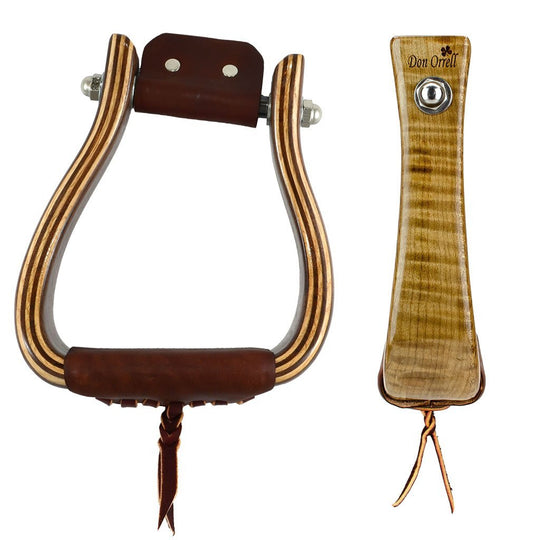 Angled Flat Bottom / Tiger Maple / 2 inch